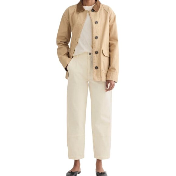Everlane Utility Barrel Pant Beige Tending Style Color All Season Size 10 - Picture 4 of 10